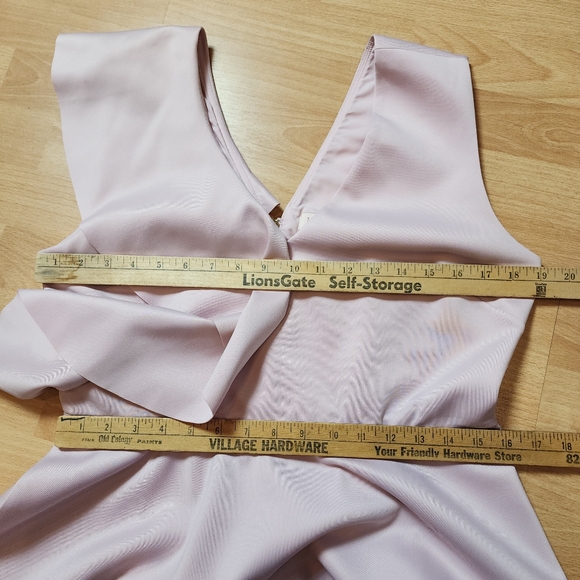 Ted Baker Blush Pink Ruffle Sleeveless Mini Dress Pockets Ted Size 4 Size 10/12 - Picture 9 of 16